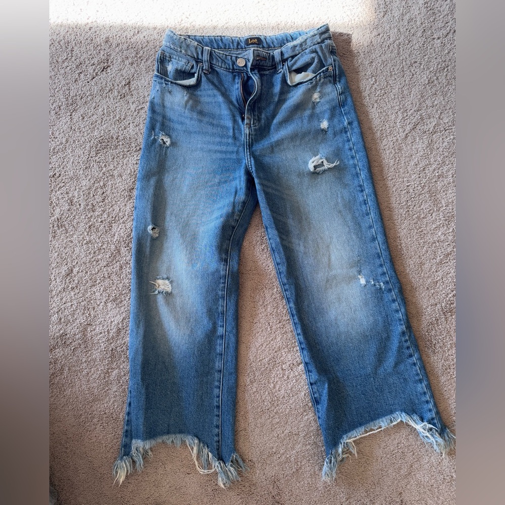 LEE Vintage Modern Daybreak High Rise Wide Leg Crop Jeans